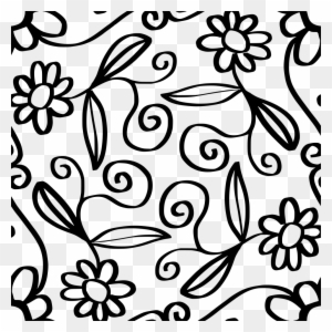 Tile Drawing Clip Art - Flower Abstract Floral Designs