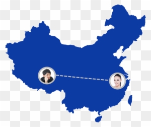 Presumably, You Meet Your Boyfriend While You're Both - Map Of China Silhouette