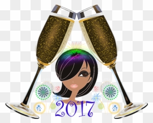 It's That Time Of Year Where People Once Again Make - 2 Champagne Glasses Vector