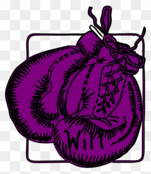 Svg Library Library Boxing Gloves Clip Art At Clker - Purple Boxing Gloves Clipart