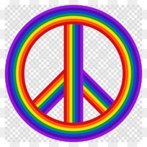 Download Transparent Background Peace Clipart Peace - Rainbow Peace Sign Transparent