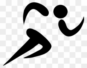 Man Running Silhouette Black Runner Athlet - Olympic Running Symbol