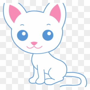 Cute Cat Clipart Cute White Kitty Cat Free Clip Art - Cat