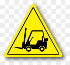 Durastripe Forklift Floor Safety Sign, Yellow Triangle - Triangle Safety Signs