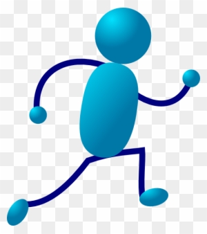 Figure Man Clip Art At Clkercom Vector Online - Stick Man Running