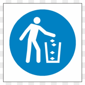 Use Litter Bin Symbol Label Safety-label - Safety Signs For Packing Company