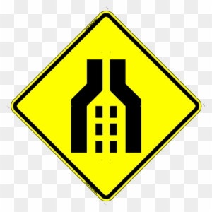Double Merge Symbol - Two Way Road Sign