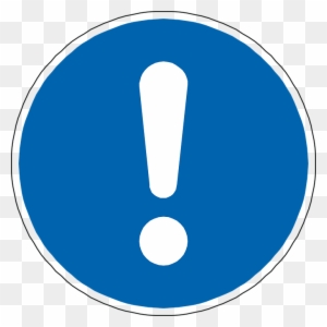 Blue Clipart Exclamation Mark - Attention Sign Blue