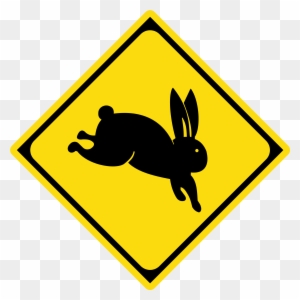 Warning Kangaroos Ahead Clip Art - Kangaroo Ahead Sign