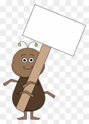 Ant With A Blank Sign - Holding Blank Sign Clipart