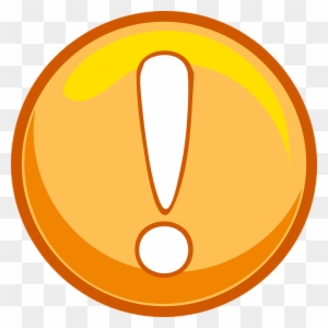 Orange Caution Icon Clip Art At Clker - Exclamation Button