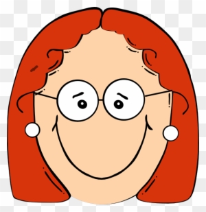 Happy Red Head Girl With Glasses Png Clip Art - Sad Face Girl Clipart