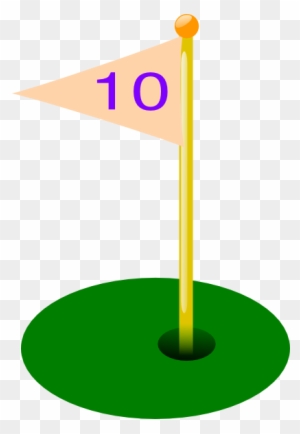 Golf Flag 10th Hole Clip Art At Clker - Golf Flag Hole 10