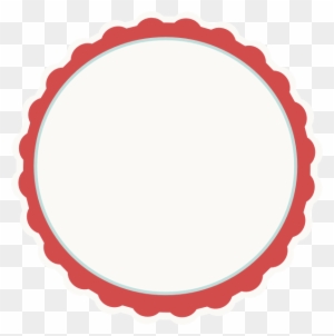 Scalloped Border Clip Art Clipartsco - Red Circle Frame Png