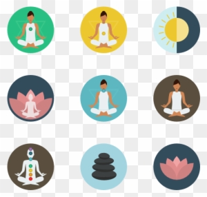 Meditation - Yoga Icon Vector