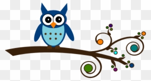Free Owl Clipart Downloads - Owl On Branch Clipart