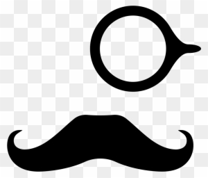 Monocle And Mustache Svg Png Icon Free Download - Eyeglass And Mustache
