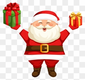Santa's Bag Filled With Goodies - Santa Claus Gif Png