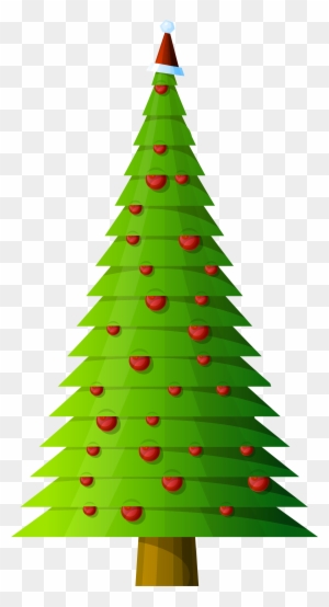 Christmas Tree Modern Style Transparent Png Clipart - Clip Art Tall Skinny Christmas Tree
