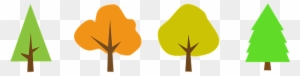 Drzewo, Drewno, Clipart, Naklejka - Minimal Trees Illustration