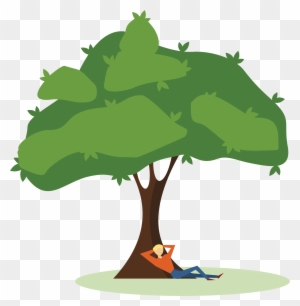 Big Image - Cartoon Guy Under A Tree - Free Transparent PNG Clipart Images  Download