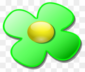 Green Game Marble Flower Clip Art - Green Flower Clip Art