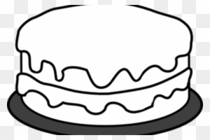 Clip Transparent Stock Layer Cake Clipart Black And - Birthday Cake Coloring Page