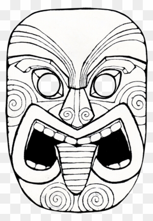 maori coloring pages print page printable download  mask