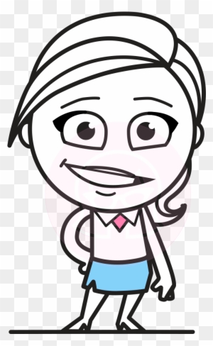 Vector Simple Lady Cartoon Character Heidy The Full Cartoon Character Design Outline Free Transparent Png Clipart Images Download