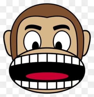Editingsoftware Clipart Angry Man Face - Monkey Open Mouth Clipart