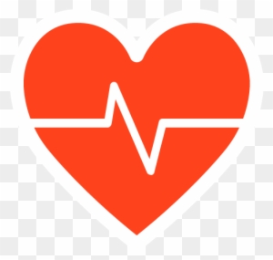 Icon Of A Heart To Show We Care For New Patients In - Heart With Heartbeat Silhouette