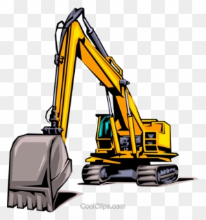 Heavy Equipment Royalty Free Vector Clip Art Illustration - Construction Vehicle Clip Art