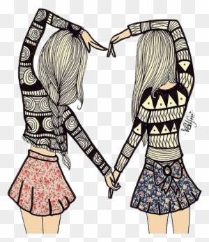 Bestfriend Drawing Clip Art - Desenhos De Melhores Amigas - Free  Transparent PNG Clipart Images Download