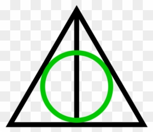 Harry Potter Clipart Fandom - Simbolo Triangulo Com Circulo Dentro