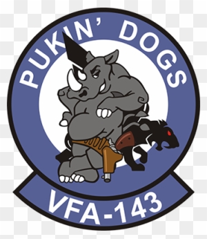 F/a 18 Rhino Vfa 143 Pukin' Dogs - Us Navy Squadron Logo
