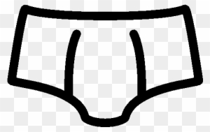 Clothing Underwear Man Icon - Icone De Cueca Preta