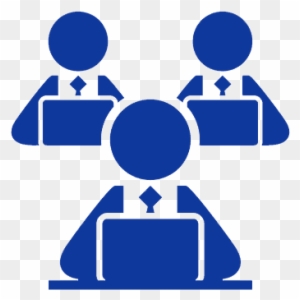 Three Sales Representatives Are Typing - People Laptop Free Icon
