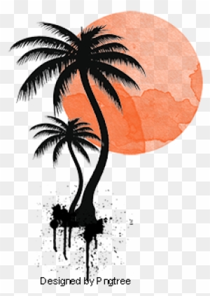 Illustration Of Palm Trees, Vector Material, Palm, - Portable Network Graphics
