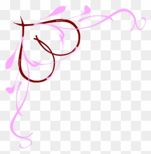 Heart Clip Art At Clker Com Vector - Pink Corner Border Png