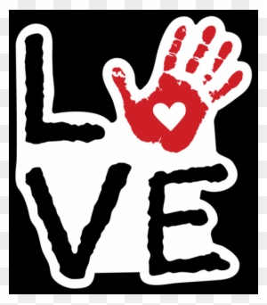 Love Die-cut Sticker - Hand Love Die-cut Sticker - Hand