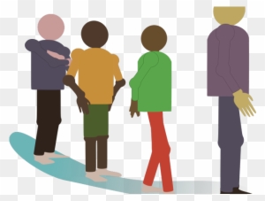 People Standing In Line Clipart - Wait In Line Clipart