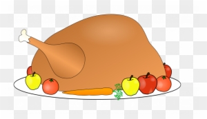 Happy Thanksgiving Clipart - Turkey Thanksgiving Food Cartoon