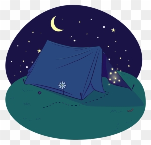 Tent Illustration Outdoors Transprent - Night Camping Png
