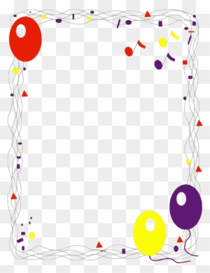 Balloons Clip Art Clipart Borders And Frames Balloon - First Day At School Certificate