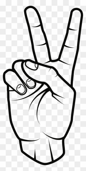 Peace Sign - Hand Clip Art Peace Sign