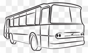 Clipart Bus Bus Sketch Public Domain Vectors - Transportation Clipart Black And White Bus