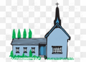 Steeple Clipart Blue Church - Church