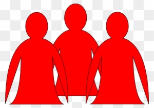 Abstract People Red 2 Clip Art - 2 Red People Clip