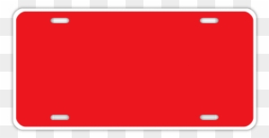 Printable License Plate Template - Blank Red License Plate