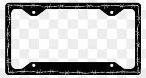 Barbed Wire License Plate Frames - Blank License Plate Clipart